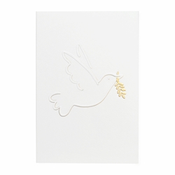 Embossed "Peace" Dove