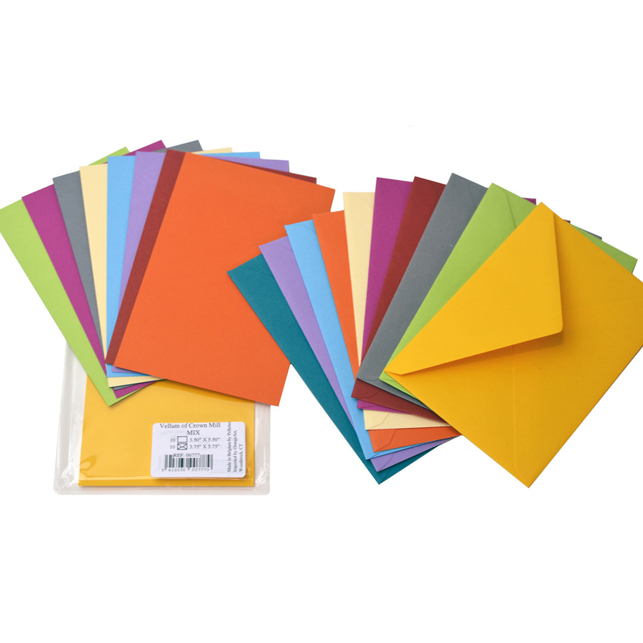 Original Crown Mill Color Vellum Mixed Mini Gift Card Sets - OCMCVMIX