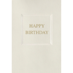 Greeting Cards - Gold Happy Birthday 