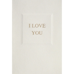 Greeting Cards - Gold I love You 