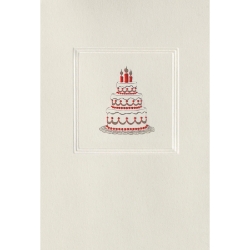 Greeting Cards - Red/Gold Cake 
