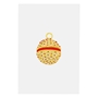 Engraved Gold/Red Filigree Ornament  - 2985C