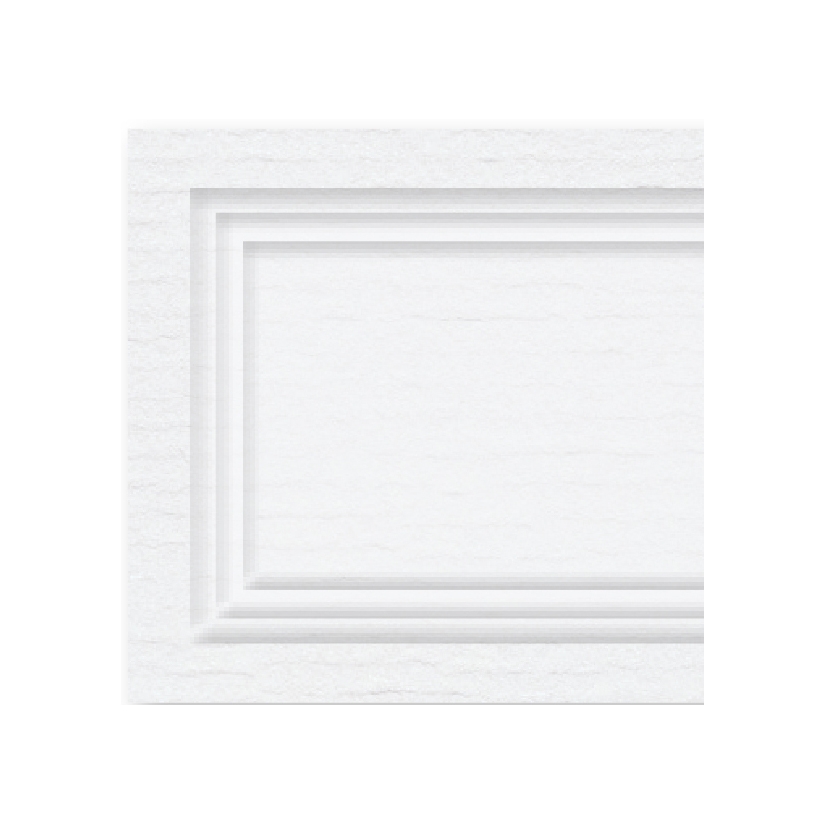 laid white triple embossed